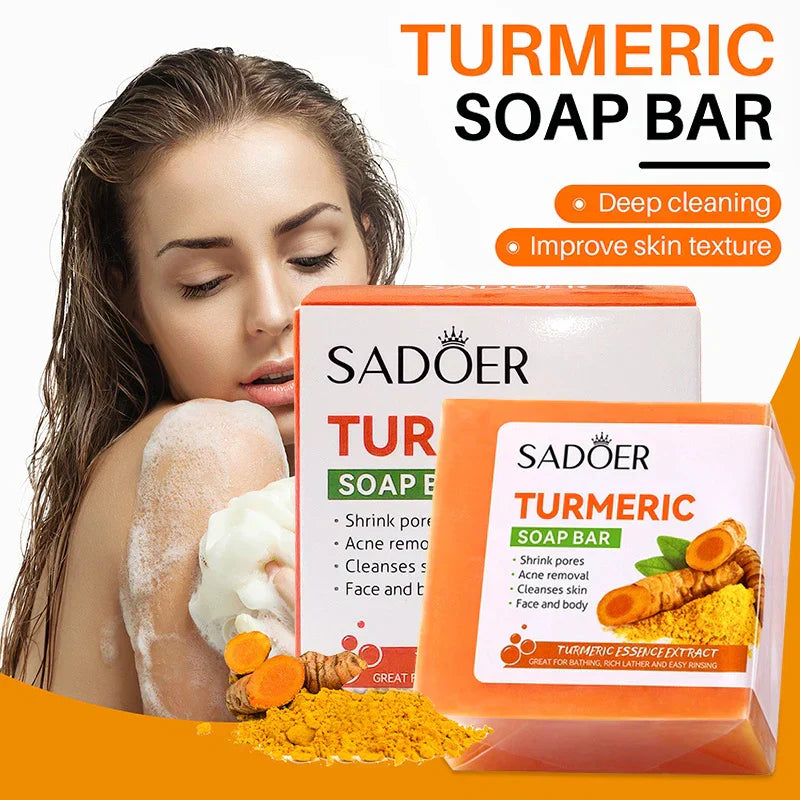 Organic Turmeric + Kojic acid Soap Face Cleansing & Whitening